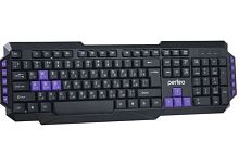 Клавиатура проводная Perfeo PF-031 ROBOTIC USB 1.5м черный (1/20) 