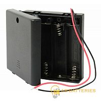 Отсек для элементов питания ROBITON Bh4xAA/switch с выключателем PH1 (1/50/250/500)