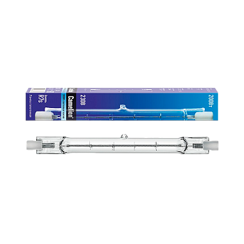 Лампа галогенная Camelion R7s 200W 220V трубка J118 прозрачная (1/50/500)