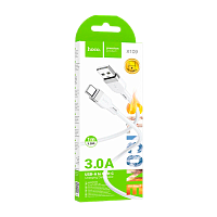 Кабель HOCO X109 USB (m)-Type-C (m) 1м 3.0A силикон белый (1/31/310)