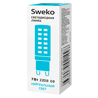 Лампа светодиодная Sweko JCD G9 7W 4000К 230V "Кукуруза" (1/10/100)