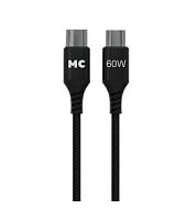 Кабель MORE CHOICE K69aa Type-C (m)-Type-C (m) 1м 3.0A 60W нейлон черный (1/20/200)