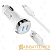 Автомобильное З/У HOCO Z40 2USB 2.4A с кабелем microUSB белый (1/12/120)