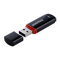 Флеш-накопитель Smartbuy Crown 16GB USB2.0 пластик черный 