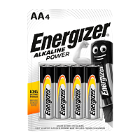 Батарейка Energizer Alkaline power LR6 AA BL4 Alkaline 1.5V (4/96/32256) 