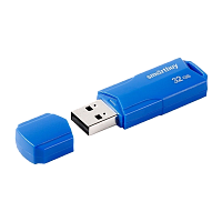 Флеш-накопитель Smartbuy Clue 32GB USB2.0 пластик синий 