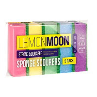 Губка для посуды Lemon Moon 96х64х27мм 5шт. (1/72)