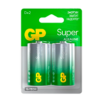 Батарейка GP Super G-Tech LR20 D BL2 Alkaline 1.5V (2/20/160)