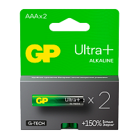 Батарейка GP ULTRA PLUS G-tech LR03 AAA BL2 Alkaline 1.5V (2/20/160) R