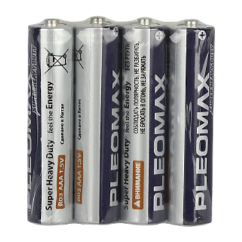 Батарейка Pleomax Super R03 AAA SH4 Heavy Duty 1.5V (4/60/2400/57600)