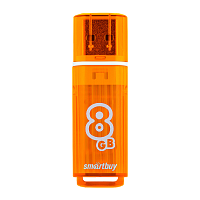 Флеш-накопитель Smartbuy Glossy 8GB USB2.0 пластик оранжевый