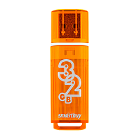 Флеш-накопитель Smartbuy Glossy 32GB USB2.0 пластик оранжевый