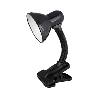 Светильник настольный Ultraflash UF-320 60W 230V E27 прищепка черный (1/42)