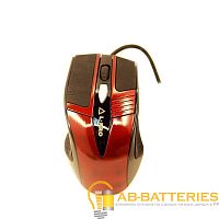 Мышь проводная L-PRO 258 игровая USB бордовый черный (1/20) 