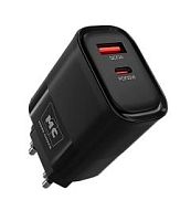 Сетевое З/У MORE CHOICE NC82 1USB+1Type-C 3.0A 35W PD,QC черный