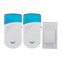 Беспроводной звонок ЭРА TWIN-R белый голубой (1/60)