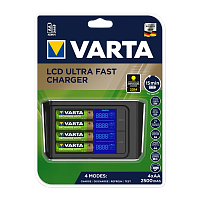 З/У для аккумуляторов Varta LCD Fast Charger (57675) AA/AAA 4 слота +4AA 2400mAh