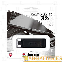 Флеш-накопитель Kingston DataTraveler 70 32GB USB3.0 пластик черный