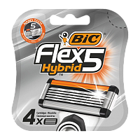 Сменные кассеты BIC "Flex 5 Hybrid" 5 лезвий 4шт. (цена за 1 шт) (4/24/96) 