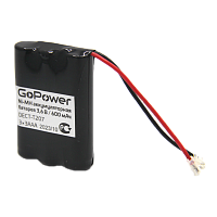 Аккумулятор для радиотелефонов GoPower T207 PC1 NI-MH 600mAh (1/15/300)