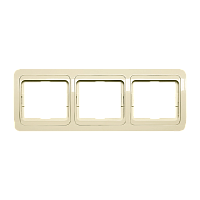 Рамка Smartbuy3-местная горизонтальная бежевая "Марс"