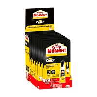 Супер-клей Момент 3г BOX15 шоу-бокс (1/15/300)