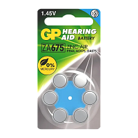 Батарейка GP ZA675 BL6 Zinc Air 1.45V (6/60/300/3000)