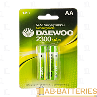 Аккумулятор бытовой Daewoo HR6 AA BL2 NI-MH 2300mAh (2/20/100)
