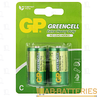 Батарейка GP GreenCell R14 C BL2 Heavy Duty 1.5V (2/20/240) R