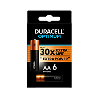 Батарейка Duracell Optimum LR6 AA BL6 Alkaline 1.5V (6/60)