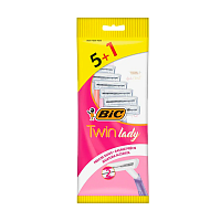Бритва BIC "Twin Lady" 2 лезвия пластиковая ручка 5+1шт. (1/20)