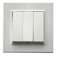 Выключатель Makel KAREA LINE STAR 3-клав.10A жемчужный 86054091
