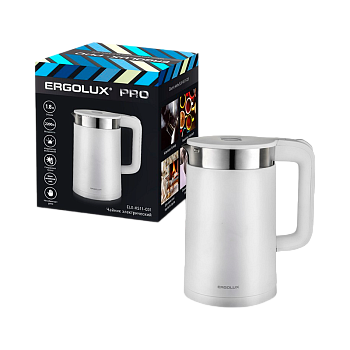 Электрочайник Ergolux ELX-KS11-C01 2200W 1.8л белый (1/12)