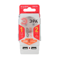 Разветвитель ЭРА SP 1р.С/З 16A 2USB белый (1/10/60)