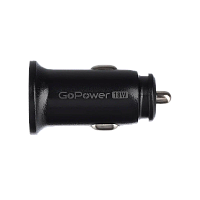 Автомобильное З/У GoPower GPQC11-1U 1USB 18W черный (1/100) 