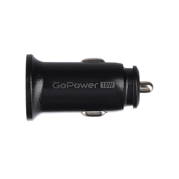 Автомобильное З/У GoPower GPQC11-1U 1USB 18W черный (1/100) 