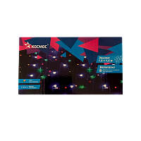 Гирлянда Космос "Дождь" 144LED 1.5х1.5м 8 режимов прозрачный провод мульти (1/48)