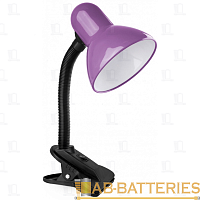 Светильник настольный Camelion KD-320 60W 230V E27 прищепка фиолетовый (1/12)