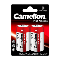 Батарейка Camelion Plus LR20 D BL2 Alkaline 1.5V (2/12/96) 