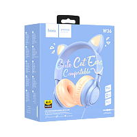 Наушники полноразмерные HOCO W36 Cat ear с микр. голубой (1/30)