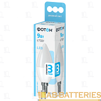 Лампа светодиодная Фотон B35 E14 9W 4000К 100-265V свеча (1/10/50)