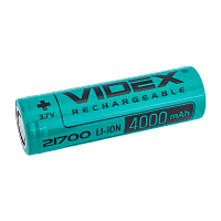 Аккумулятор Li-ion Videx 21700 Б/УП 4000mAh б/з (1/25/300) 
