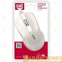 Мышь проводная Smartbuy 338 ONE классическая USB белый (1/40) 