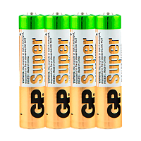 Батарейка GP Super LR03 AAA Shrink 4 Alkaline 1.5V (4/96/192/384)