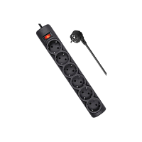 Сетевой фильтр Defender DFS 151 6р.С/З 10A 1.8м 125 Дж черный (1/30)