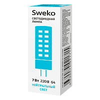 Лампа светодиодная Sweko JCD G4 7W 4000К 230V "Кукуруза" (1/10/100)