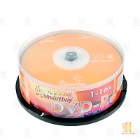 Диск DVD+R Smartbuy 4.7GB 16x 25шт. cake box (25/250)