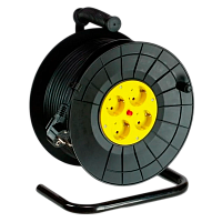Удлинитель Прогресс на катушке 4р.С/З 16A 50.0м 3x1.5мм² черный