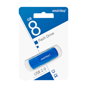 Флеш-накопитель Smartbuy Scout 8GB USB2.0 пластик голубой
