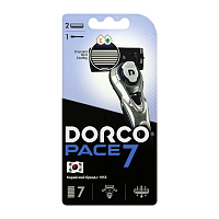 Бритва DORCO PACE7 SVA 1002 7 лезвий 2 кассеты пластиковая ручка (1/8)